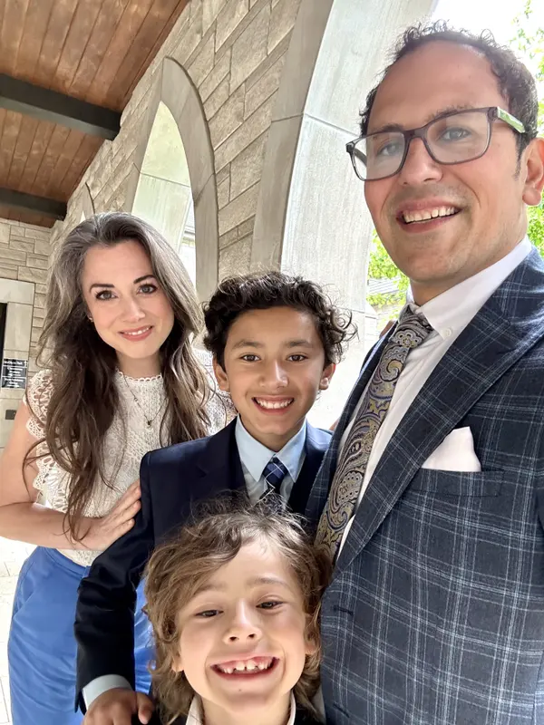 Danny with his two boys and his girlfriend